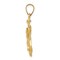 14K Yellow Gold Mariners Cross Pendant Charm Jewelry 29mm x 18mm